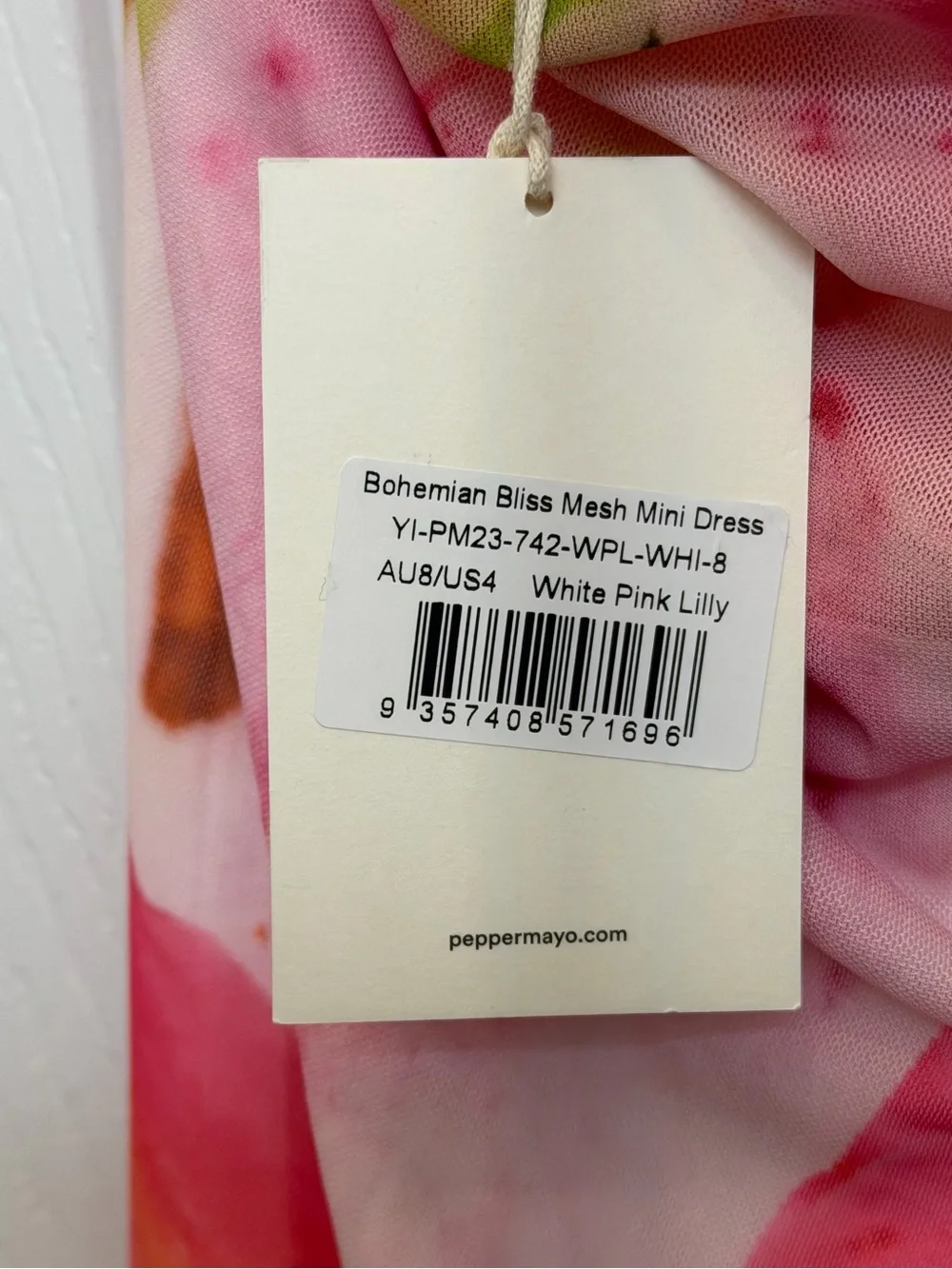 Peppermayo Pink & White Floral Mini Dress